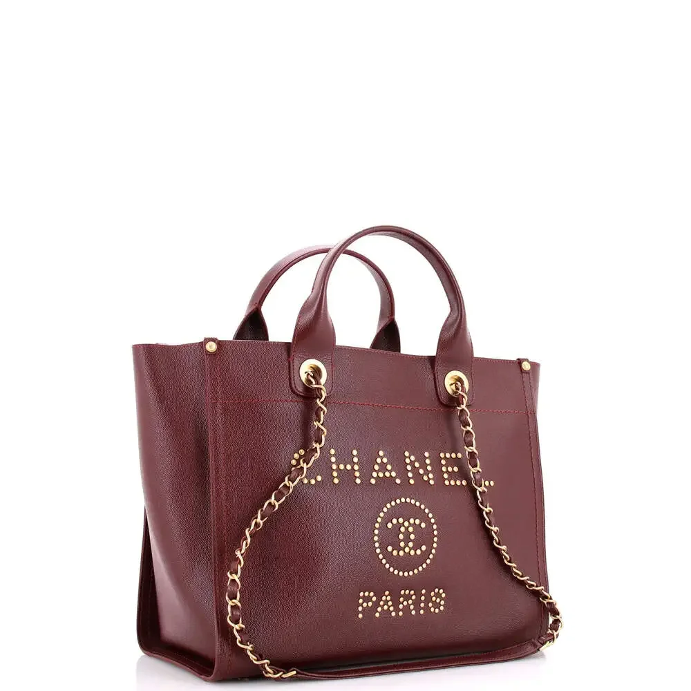 Chanel Deauville Tote Studded Caviar #241415C47B - Picture 2 of 6
